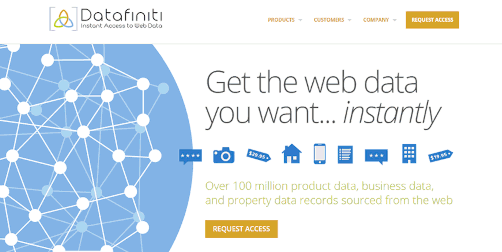 Datafiniti Marketing Website Design
